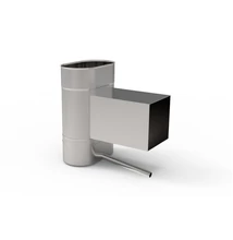 (120X210) Ovális kezdőidom kondenzvíz elvezetővel, tisztító idommal (120X210) Ovális kezdőidom kondenzvíz elvezetővel, tisztító idommal