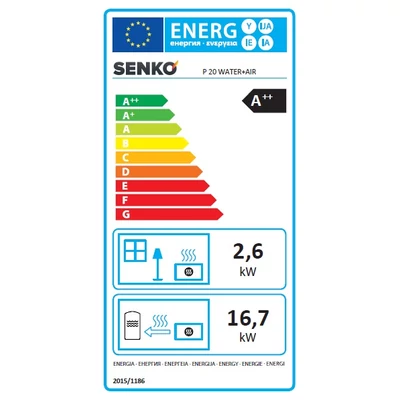 Energia cimke - SENKO P 20 WATER+AIR